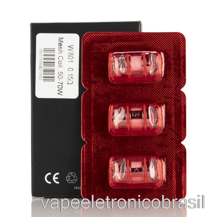 Vape Recarregável Hellvape X Wirice Launcher W8 Bobinas De Substituição 0,15ohm W801 Mesh Coils